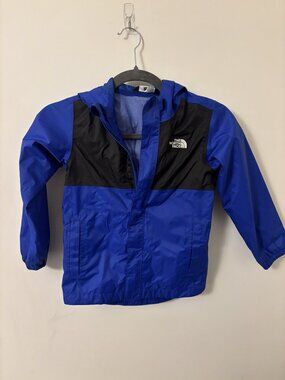 The North Face Toddler Hooded Rain Jacket Blue Black Size 5T